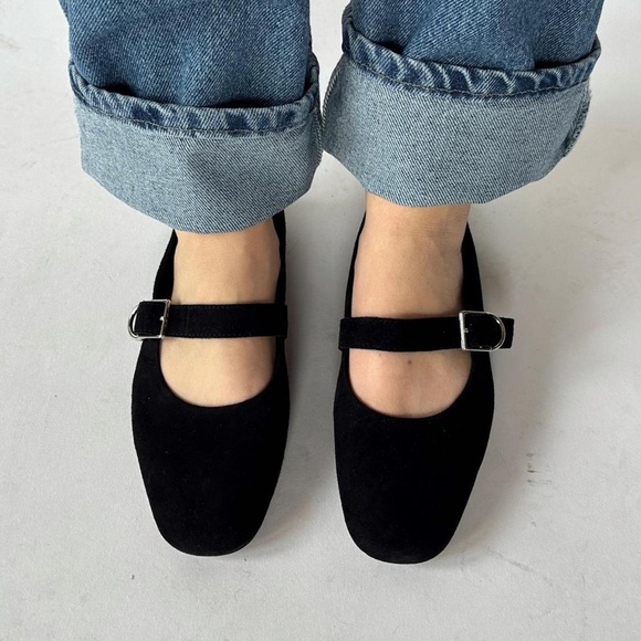 Mary Jane Ballet Flats Vagabond Suede Size 37 6.5 - Picture 1 of 6